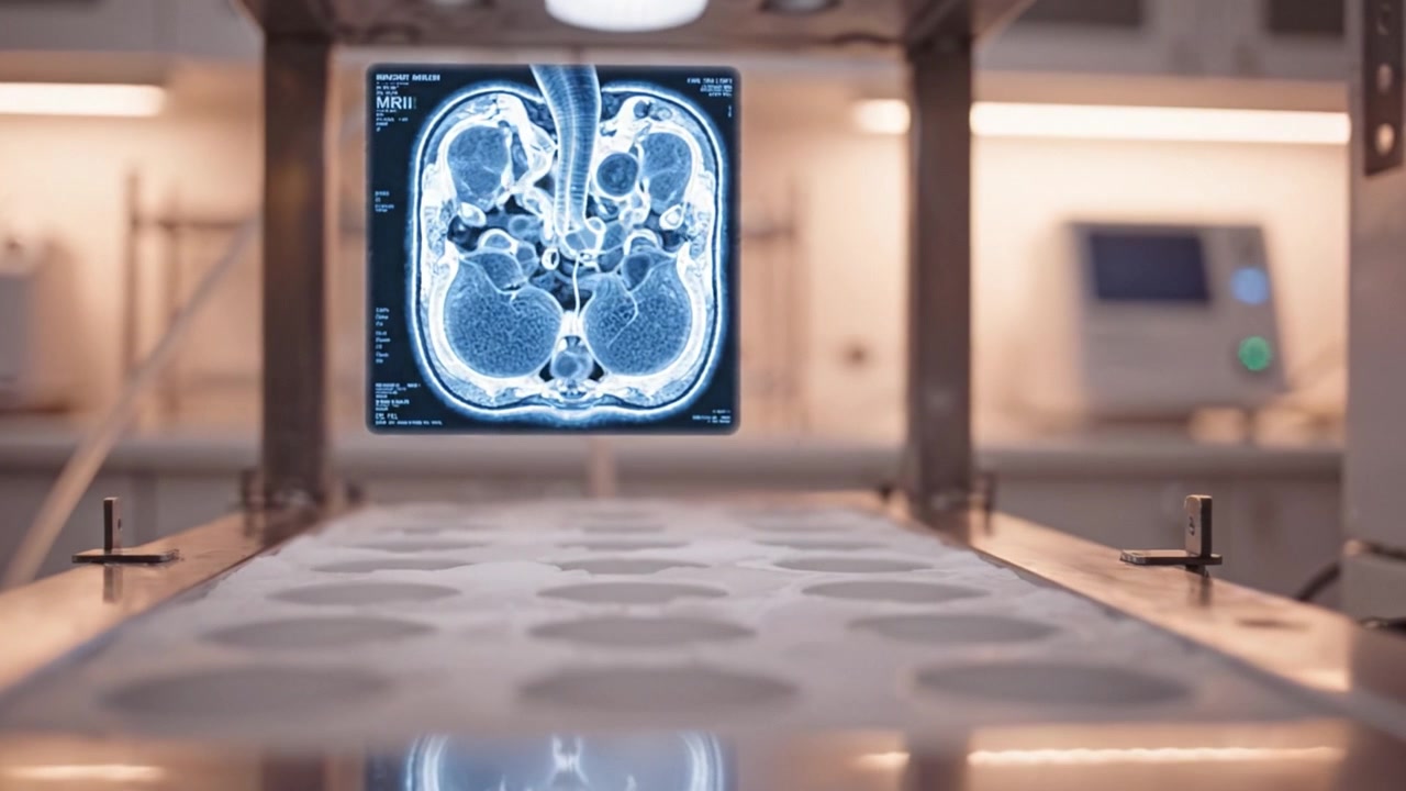 A Modern Medical Imaging Environment Featuring MRI Scan Visualization with a Clinical Setup and Technology in a Bright Laboratory Setting