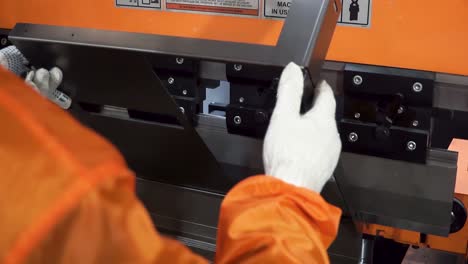 metal bending operation using a press brake