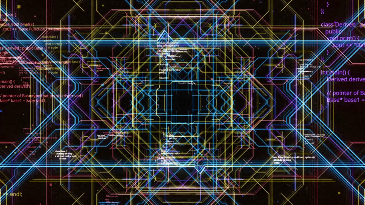 визуализация абстрактного цифрового кода