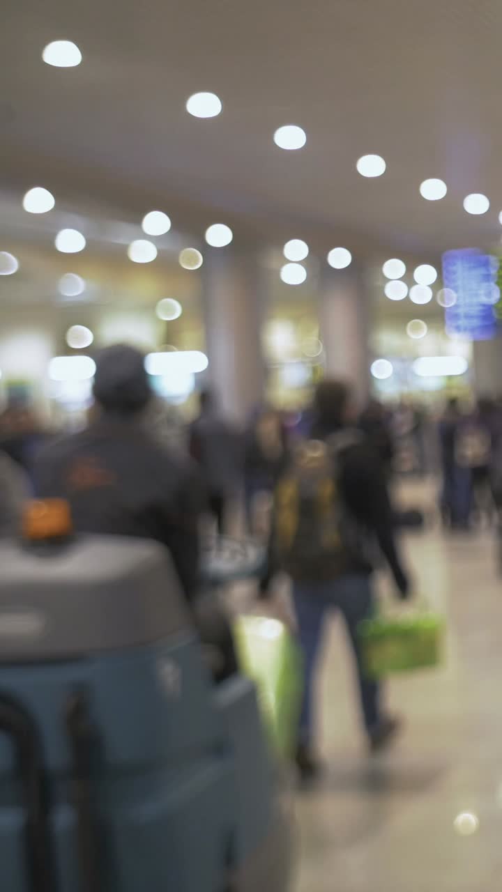 Blurred Airport Scene