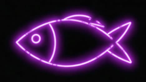 Neon fish sign