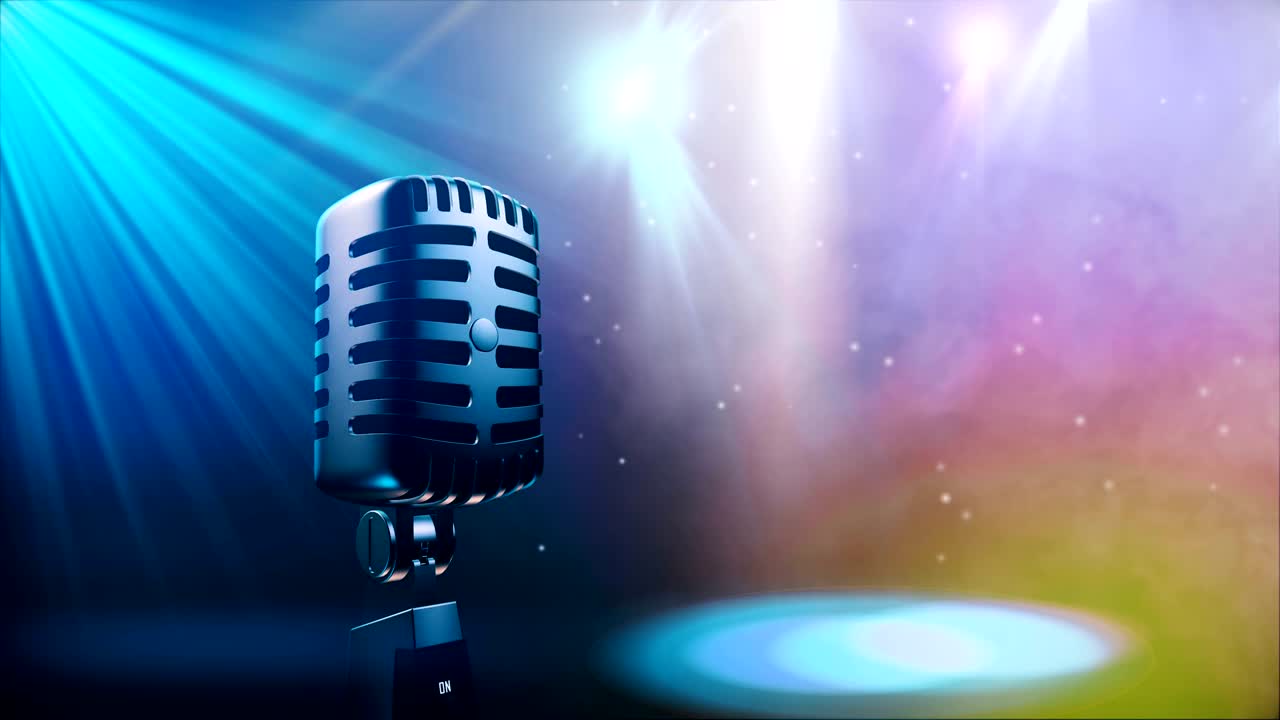 fondo sin costuras con micrófono musical de época