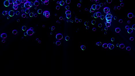 rainbow bubbles on a dark background