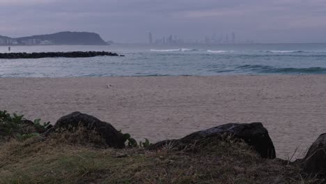 scenic coast in currumbin alley, gold coast, queensland, australia - wide shot