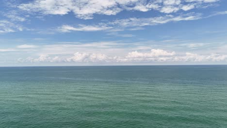 aerial view dolly of clouds at the sea in ho tram in the afternoon