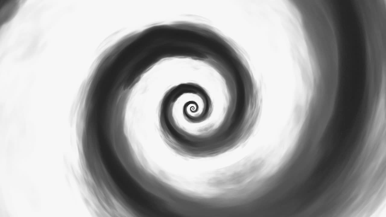 몽환적인 나선형 회전 연기 드로스테