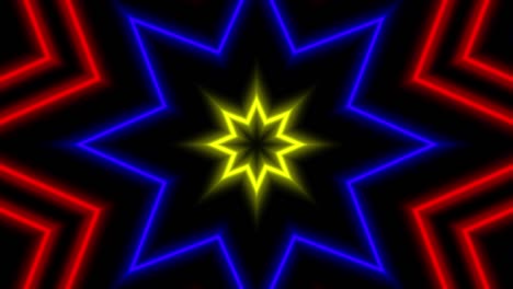 neon geometric pattern illumination animation motion graphics