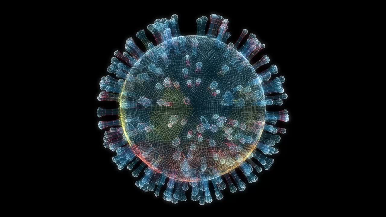 primer plano del virus bajo el microscopio, cura de la pandemia de sars-cov-2 covid-19 o concepto de vacunación