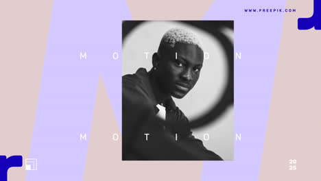 A collection of modern design templates featuring abstract shapes, portraits, and creative layouts