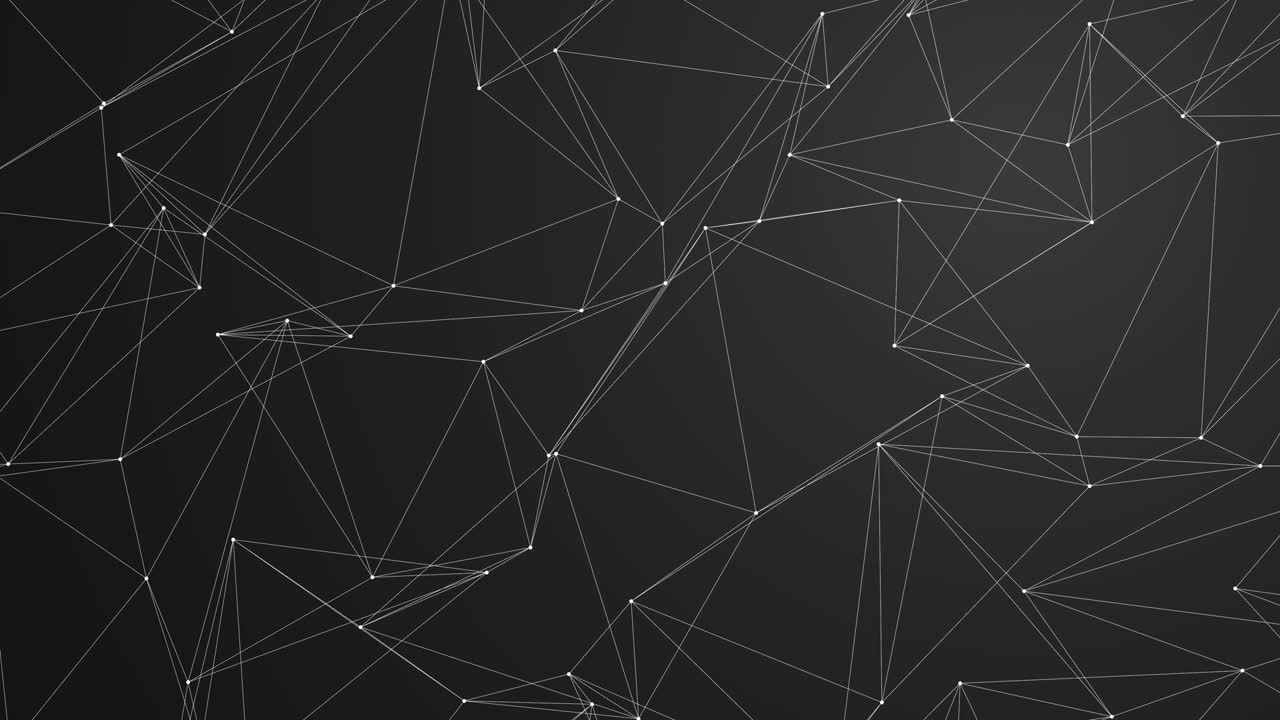 4k Abstract Geometric Shape Background With Lines and Dots. Seamless Loop.