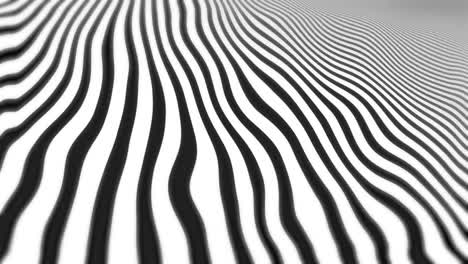 Animation-of-white-and-black-distorted-lines-moving-on-seamless-loop