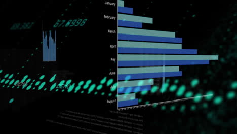 Animación-Del-Procesamiento-De-Datos-Estadísticos-Sobre-Fondo-Negro