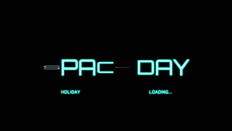 space day on digital screen with hud elements in galaxy