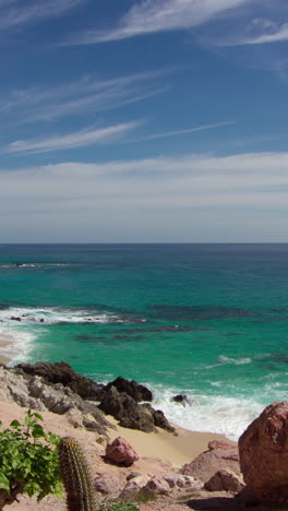 beautiful baja calinfornia beach and sea, mexico in vertical format