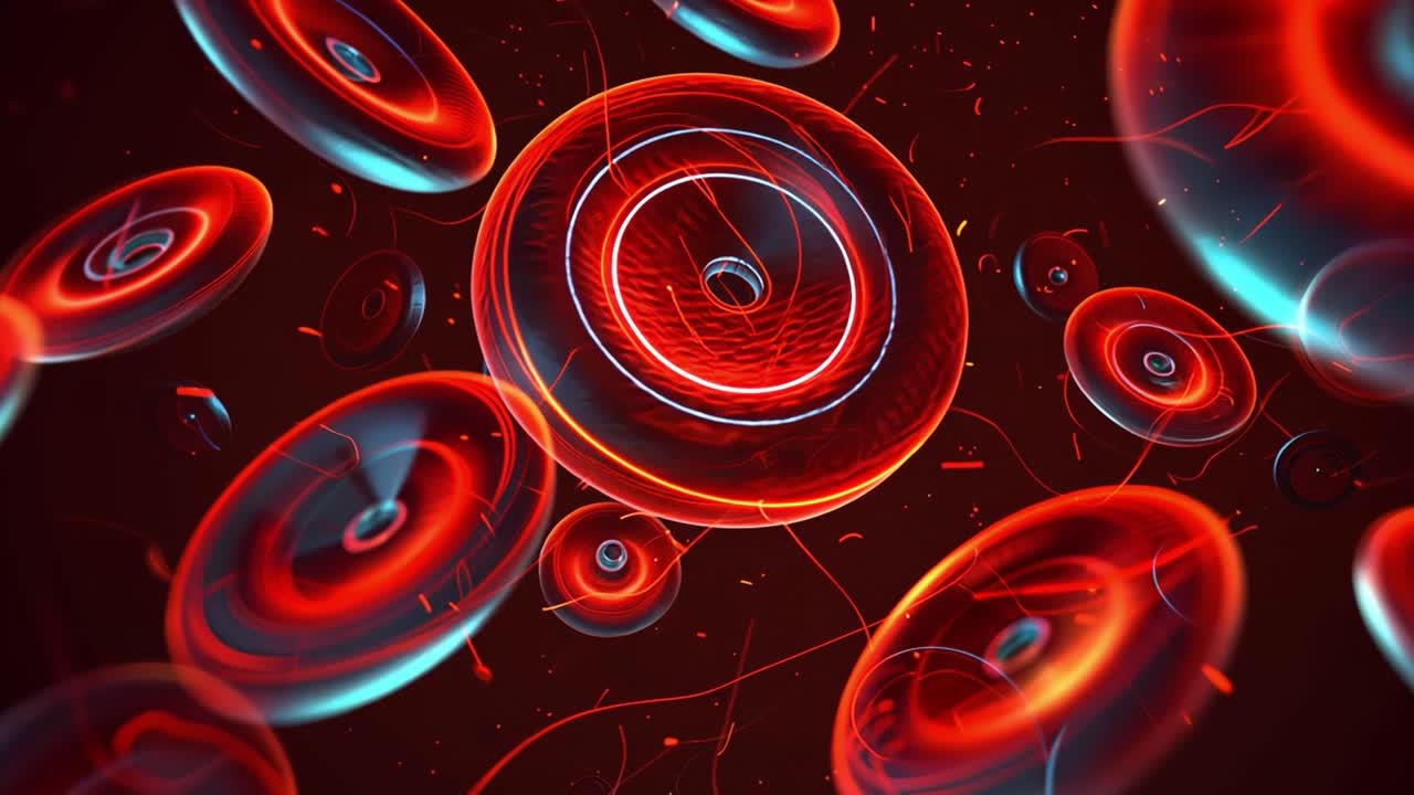 Abstract 3D Rendering of Red Blood Cells