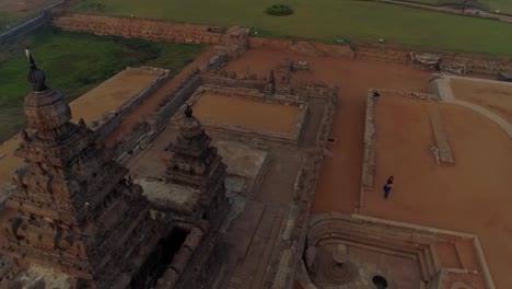 imágenes aéreas del templo de la costa de mamallapuram filmadas con drones phantom 4 pro 4 k