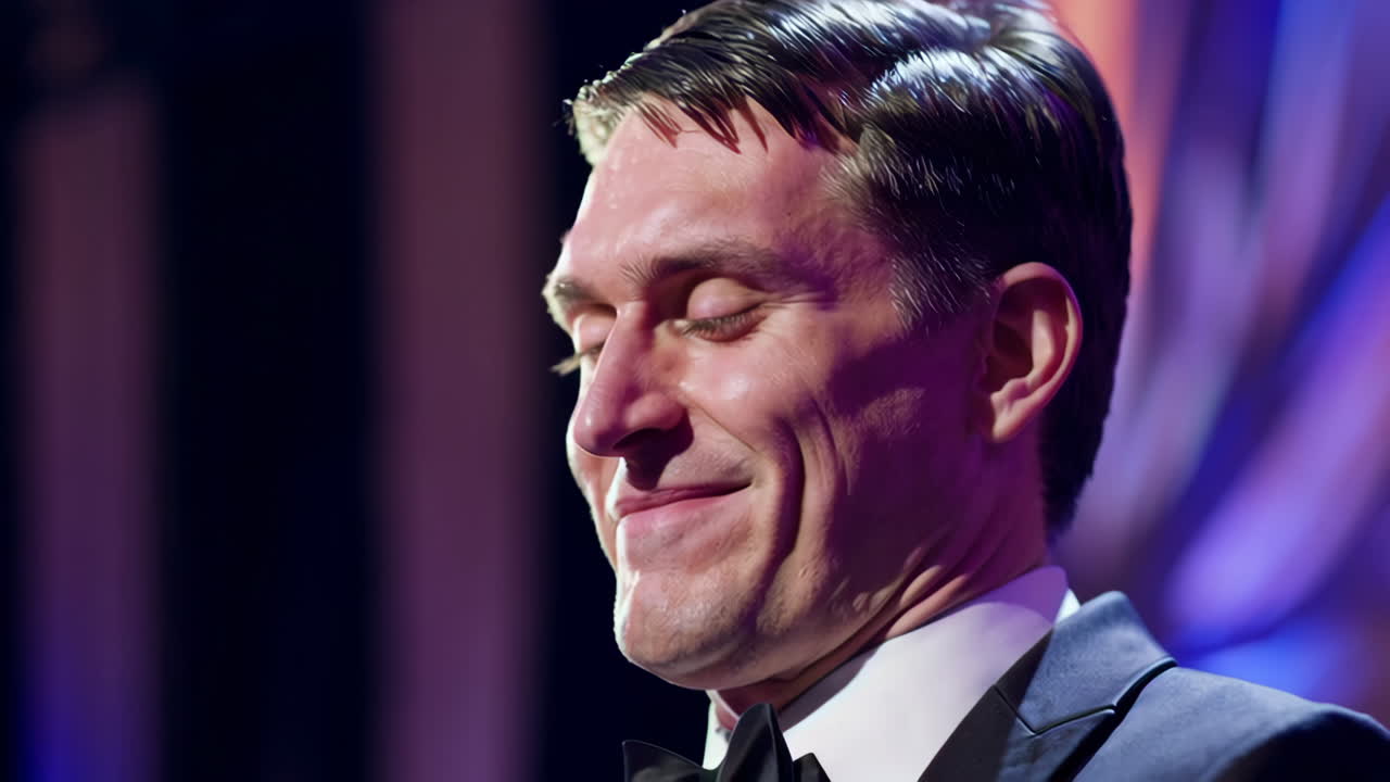 Man in Formal Attire at an Event