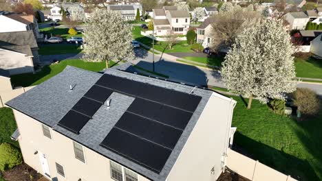Solar-panels-on-American-home-in-spring