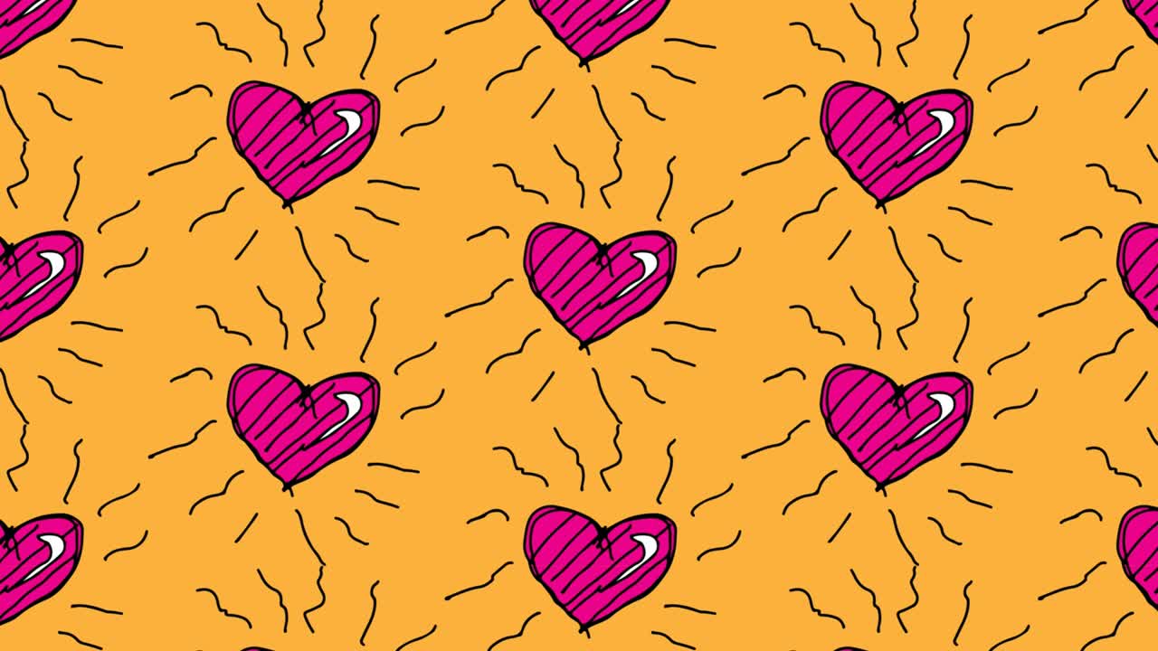 kids drawing pop art seamless background with theme of love
