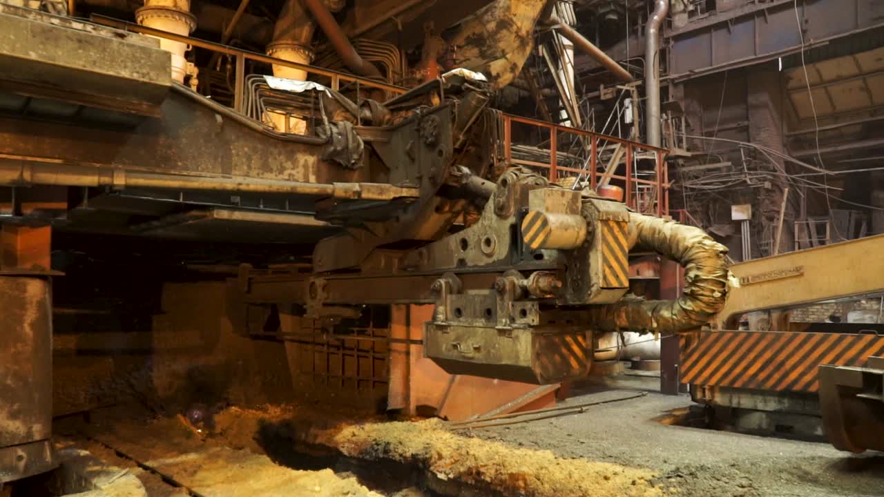 Steel Mill Industrial Machinery in Operation