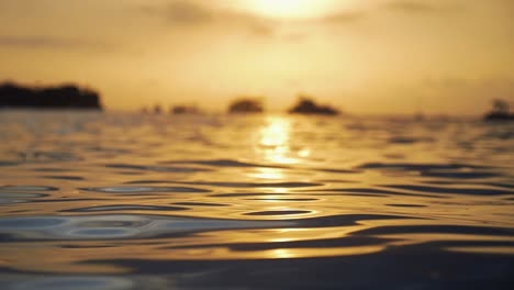 majestic sunset rays are reflecting at the sea water surface