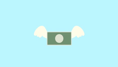 an animation of money with feathers flying in the air
