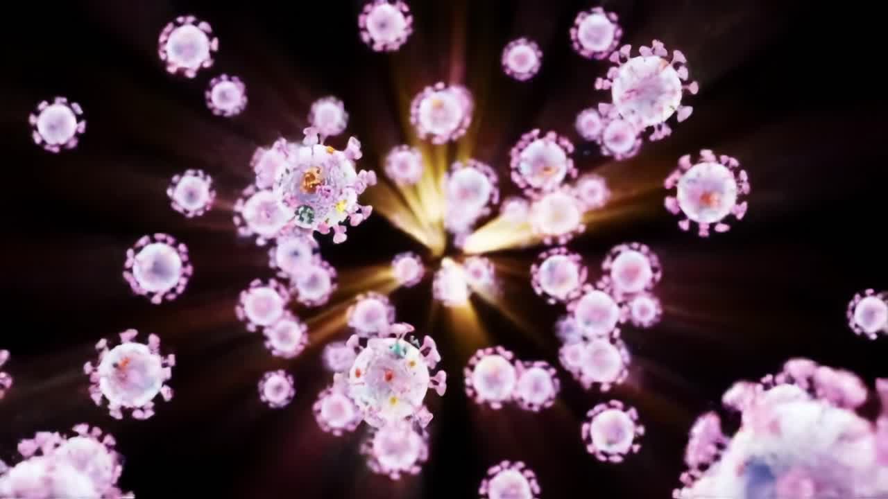 A Stunning Visualization of Microscopic Particles with Vibrant Colors and Intricate Structures Illuminated by Rays of Light, Showcasing the Beauty of Scientific Discovery