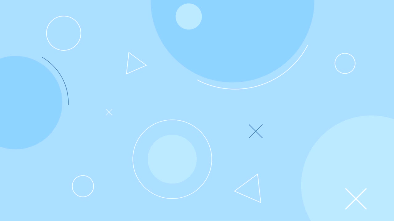 Simple looped blue background with geometric shapes.