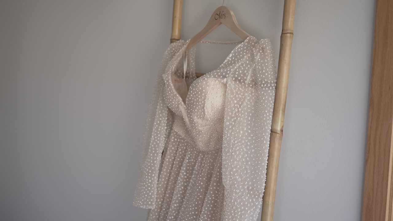 Stunning Embroidered Long Sleeve Wedding Dress