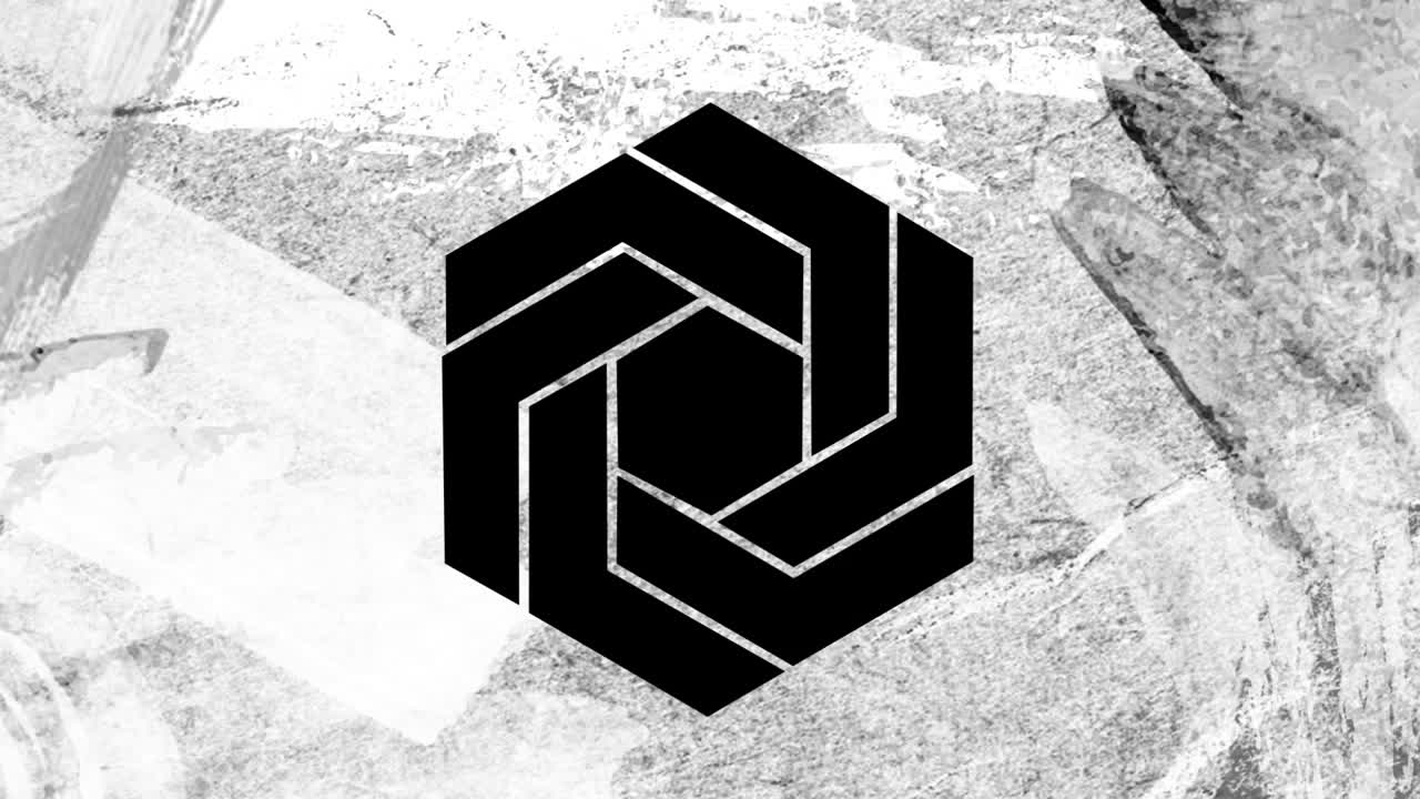 animación de múltiples formas hexagonales azules y blancas que se mueven en un bucle sin costuras en movimiento hipnótico