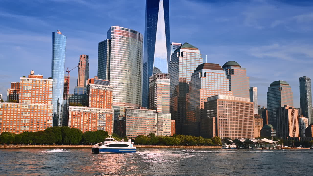 Horizonte da cidade de Nova York com o One World Trade Center