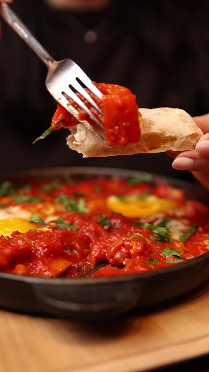 Shakshuka deliziosa con pane