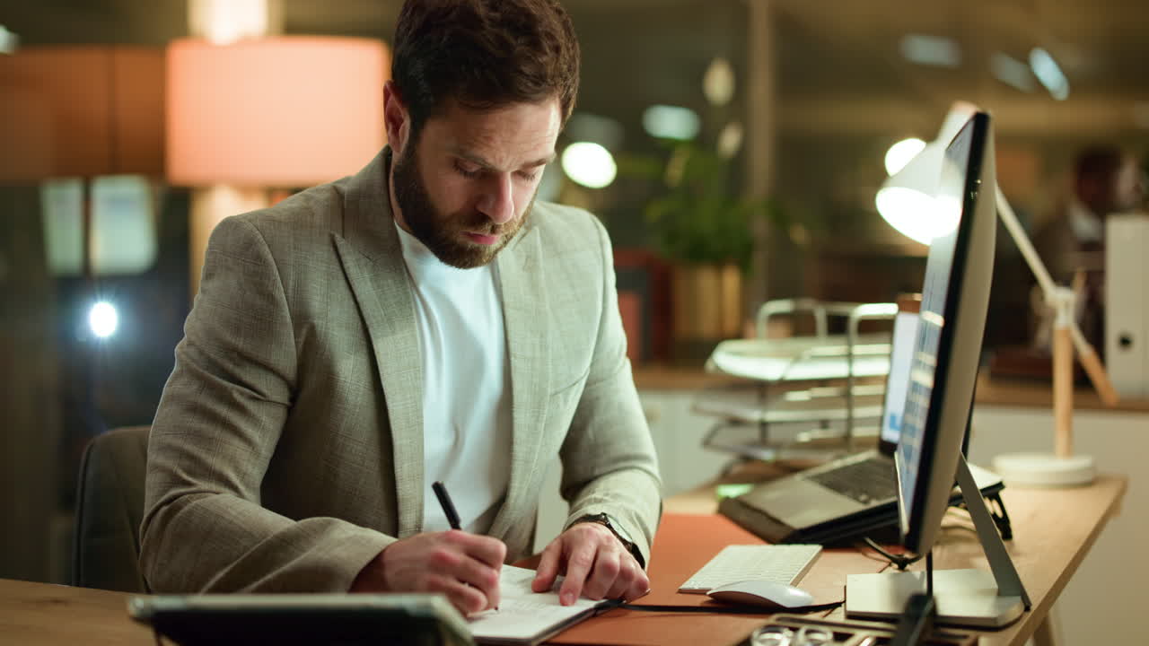 Man working at his desk in the office