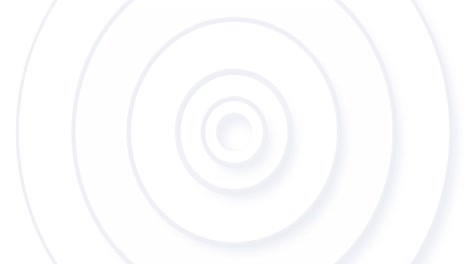 animation of white concentric circles pulsating on seamless loop