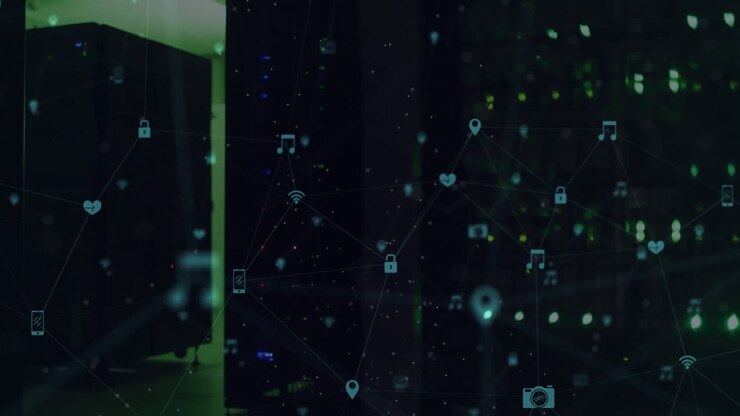 Animation of network of connections over computer servers