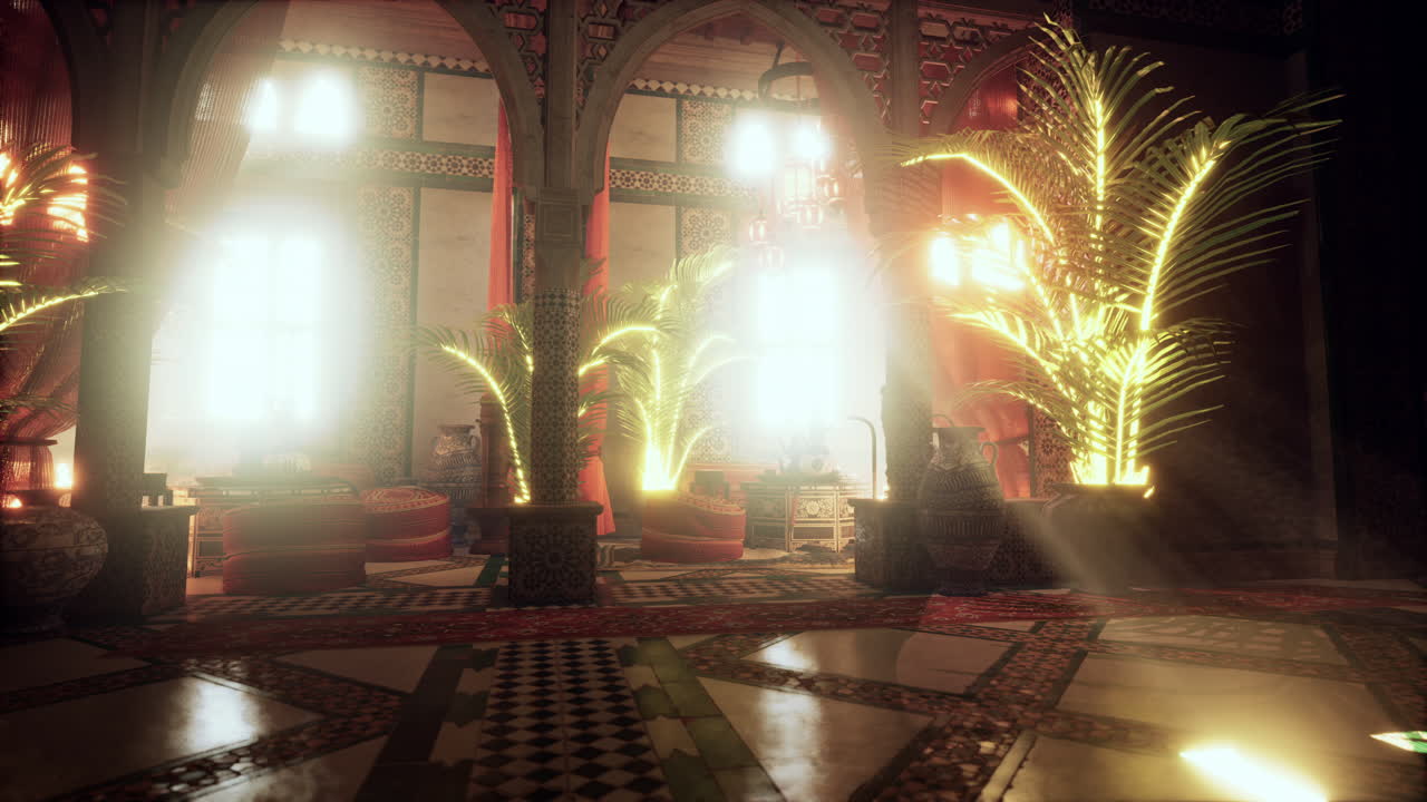 모로코 궁전 인테리어 디자인 시각화