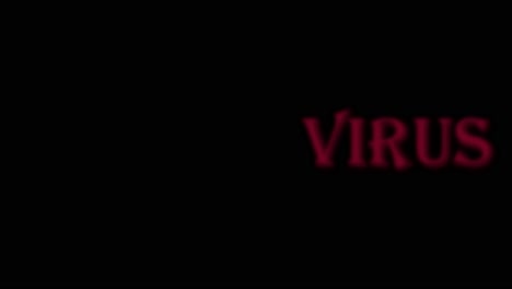 animación de efecto de texto de virus corona