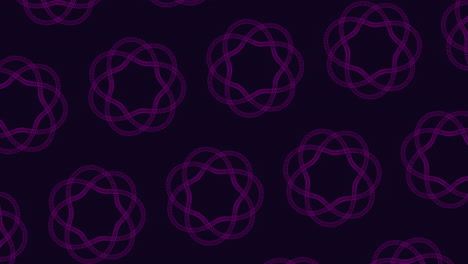 an abstract design of interconnected blue circles on a dark backdrop, creating an intertwined pattern as they overlap each other with a line-based composition