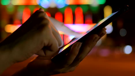 woman using smartphone in the city