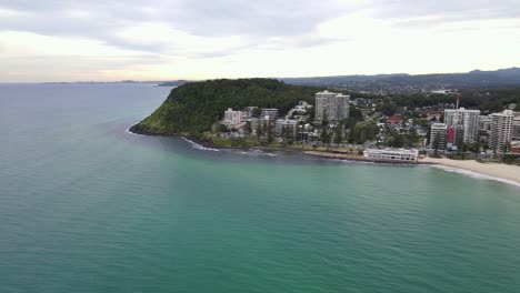 highrise buildings near the tumgun lookout at burleigh headland in gold coast city, australia