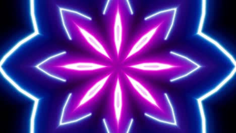 glowing neon flower shape lamp