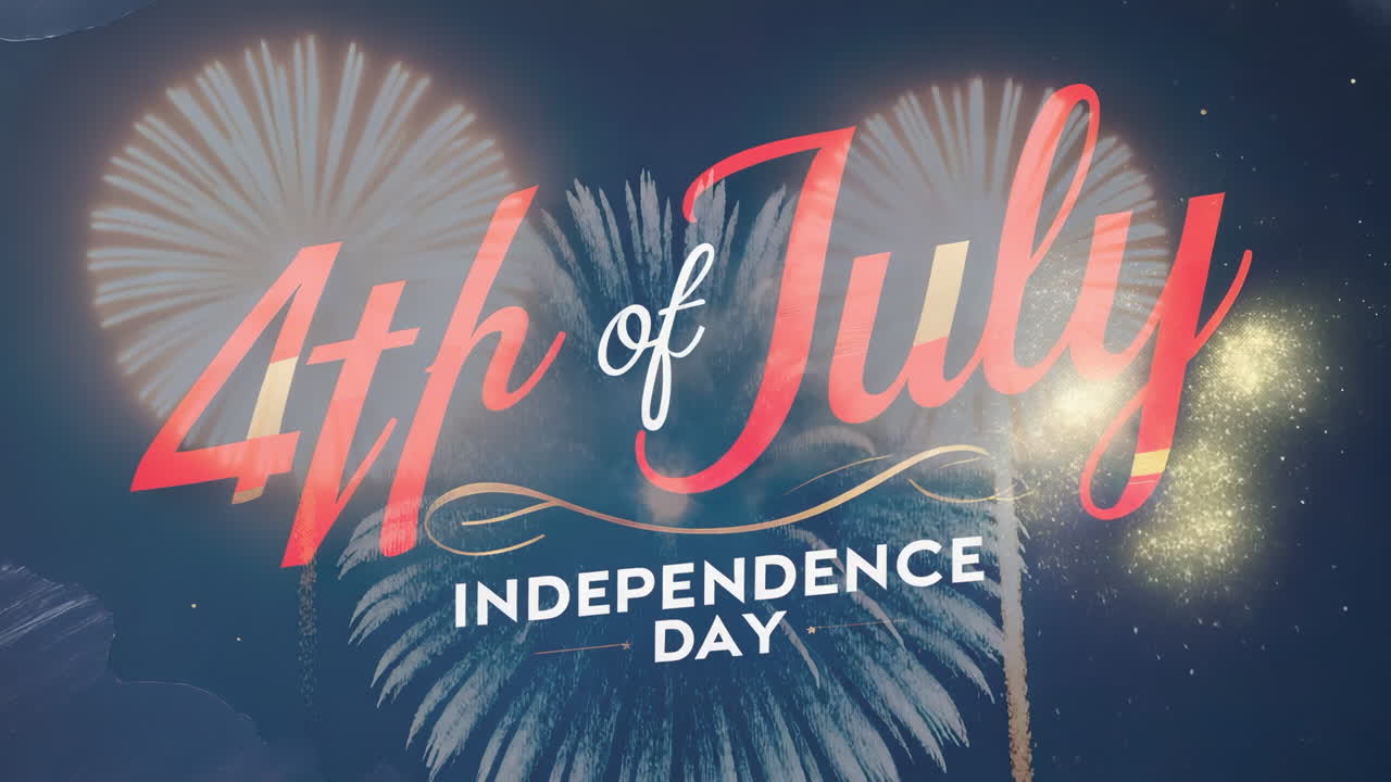 Celebrazione della Giornata dell'Indipendenza del 4 luglio con fuochi d'artificio