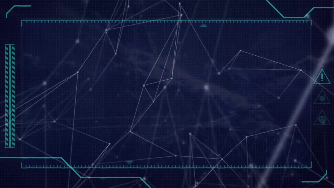 Animation of network of connections over digital screen