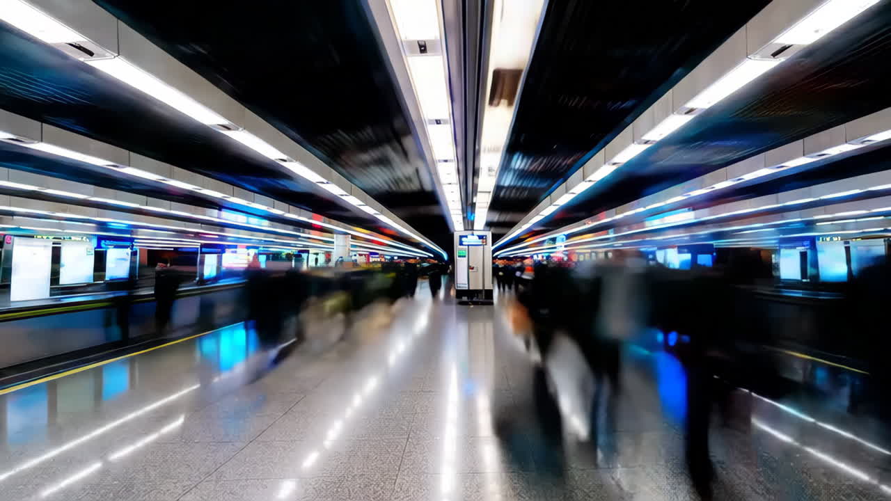 Busy Metro Station Concourse