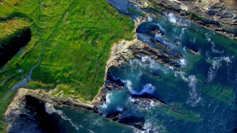 aerial of coastline 4k