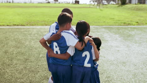 children, soccer success and celebration