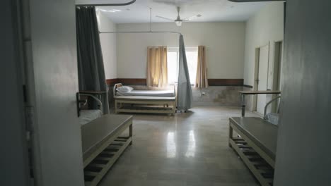 simple hospital room with bed and medical equipment is waiting for patient in karachi