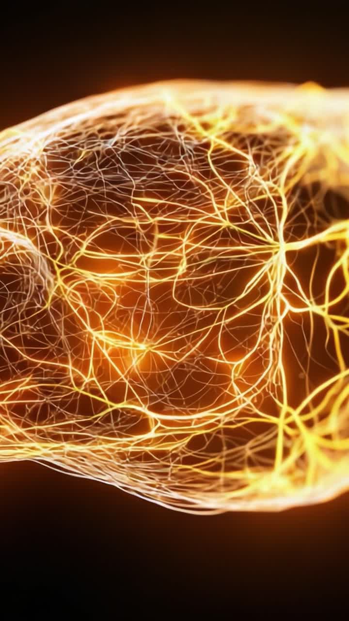 Captivating Visualization of Neural Networks with Glowing Connections, Representing the Intricate Web of Synapses and Information Exchange in the Brain