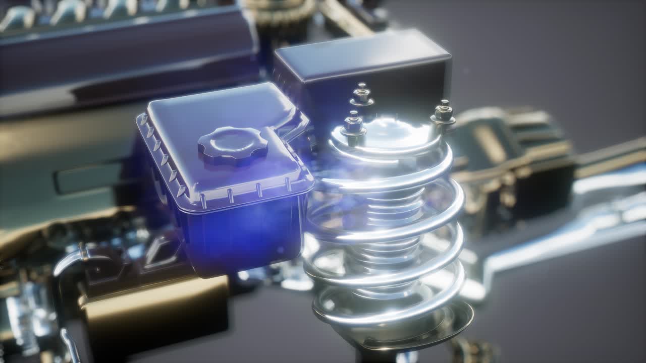 자세한 자동차 엔진 및 다른 부품