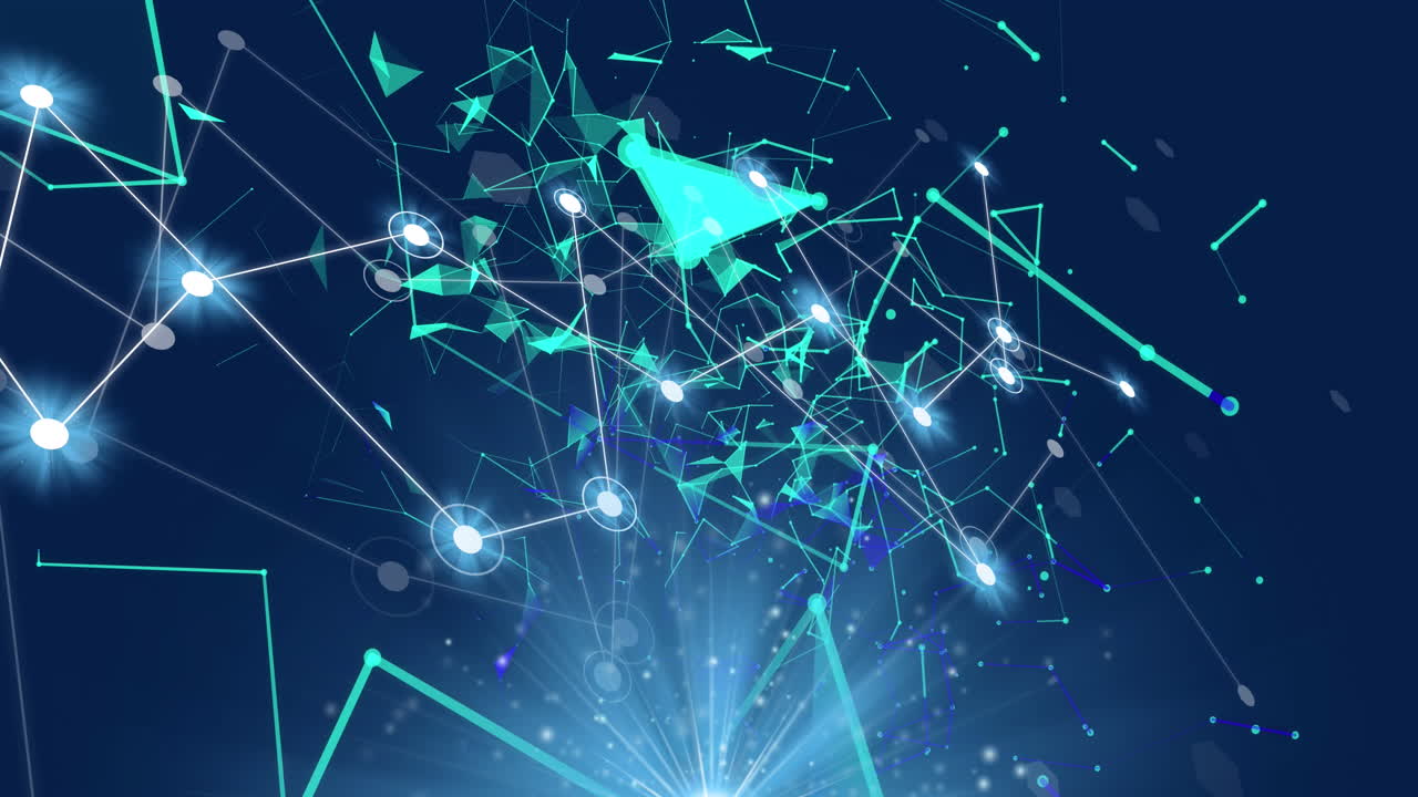 animación de redes de conexiones y procesamiento de datos